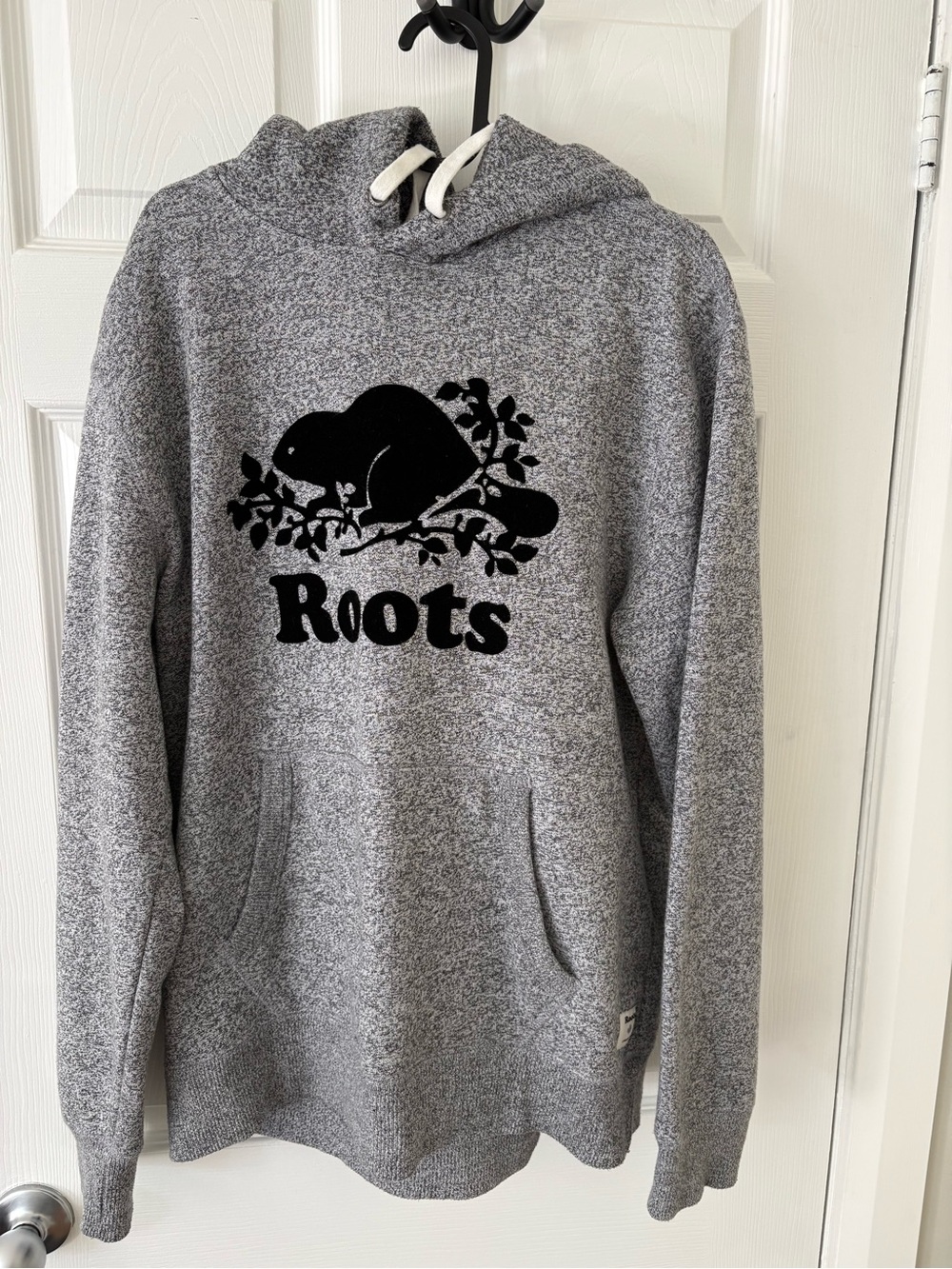 Roots Men’s Salt and Pepper Pullover Hoodie (Medium)
